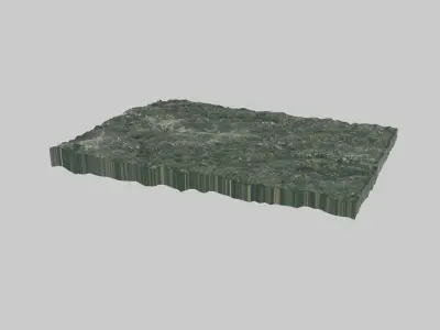 Greensboro City Low-poly 3D model