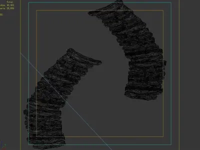Mountain - stone staircase 12 3D model