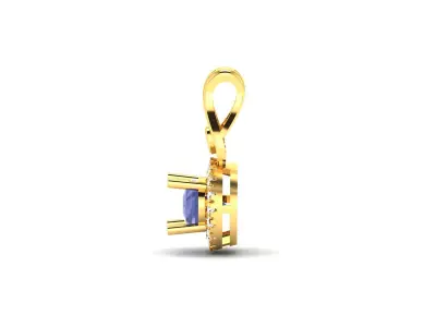 Diamond Pendant 3D print model 9
