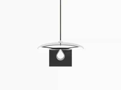 hangin light retro chandelier game ready cinema 4d model Low-poly 3D model