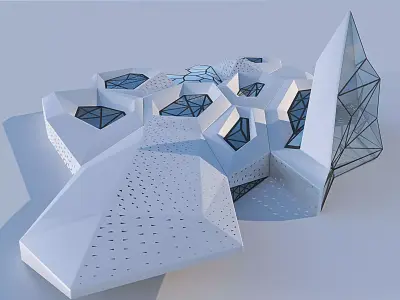 Futuristic building  3 3D model