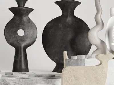 Decorative set 9 tic-tac-toe board 3D model