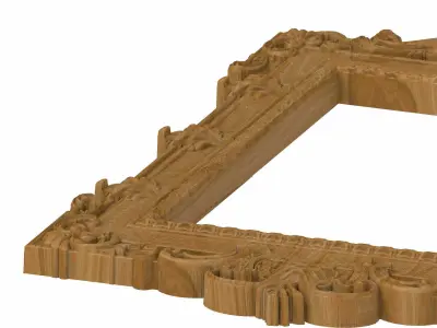 Carved picture frame STL 3D model