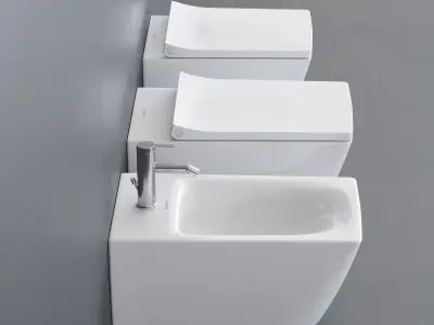 Duravit Viu Wall-Hung WC Low-poly 3D model