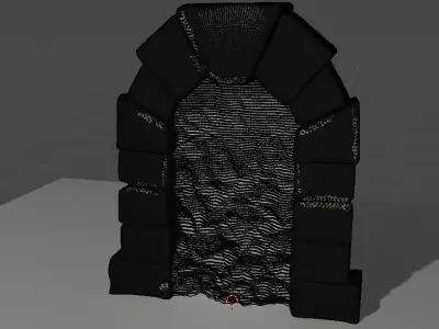 Ancient Stone Arch with Magic Portal Free 3D model