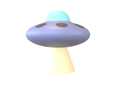 UFO Icon v1 001 Low-poly 3D model