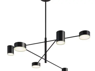 Counterpoint 6 Light Led Pendant 3D model