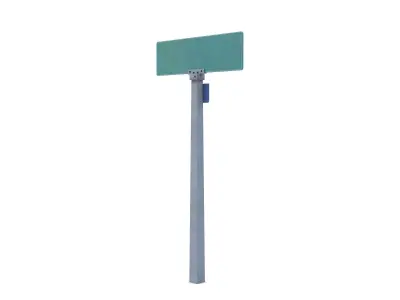 Street Sign 17 Low-poly 3D model