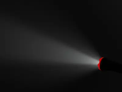 Hi-poly Flashlight 3D model