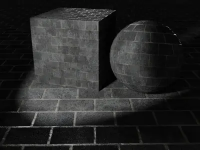 Stone Brick Wall with Graffiti PBR Texture Texture