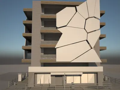 MODERN OFFICE BUILDING 3D model 5