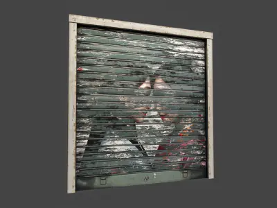 Roll up doors Chinese-style Low-poly Low-poly 3D model