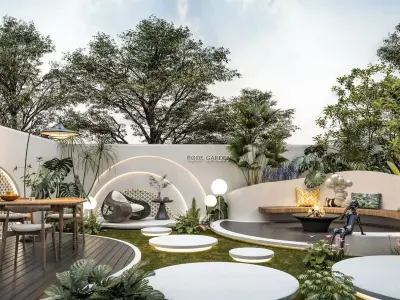 Residential Landscape Garden Courtyard 3D model