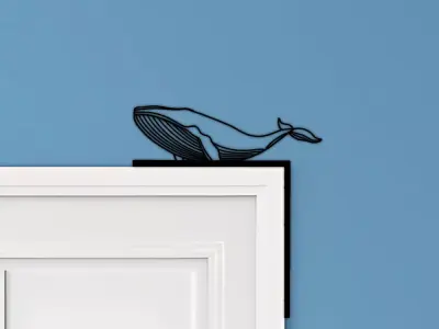 Whale Door Corner Decor 3D print model purchase