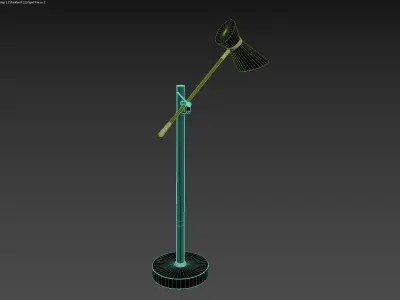 Modern table lamp black 3D model
