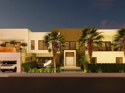 CONTEMPORARY VILLA WITH LANDSCAPE DESIGN 3D model