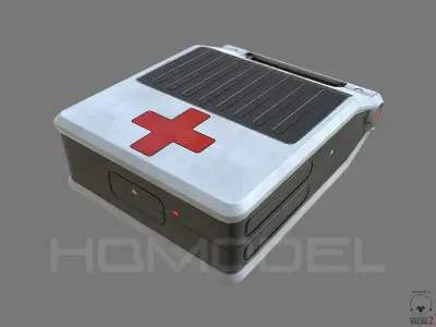 First Aid Case PBR Sci-Fi Low-poly 3D model