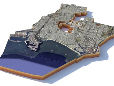 Long Beach California USA 3D model purchase