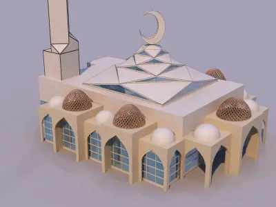 0174 - Mosque Building 3D model