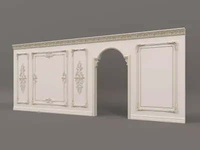 Wall Molding in Classic French style 17 3D model