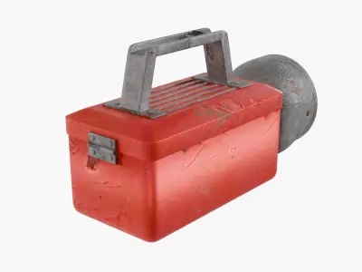 Retro Flashlight 3D model