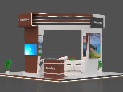 Exhibition Stand Idea Round 3D model
