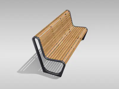 Park Bench 03 Low-poly 3D model purchase