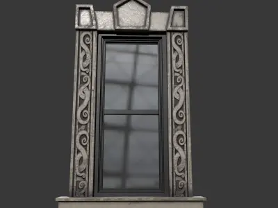Classic Cartoon style of PBR Modular Windows Collection 3 Low-poly 3D model