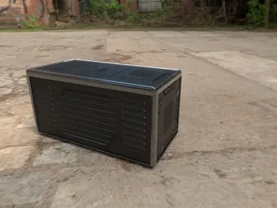 Sci fi box 3D model only 192 polygons 10 different colors Low-poly 3D model