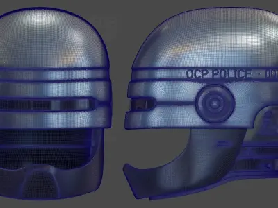 Screen accurate 1987 ROBOCOP helmet replica 3D print model