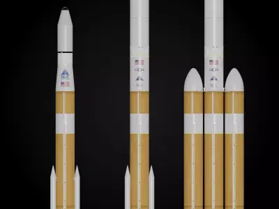 Delta IV Rocket 3D model