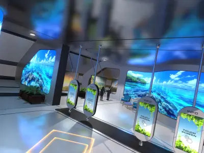 3D Showroom Level Kit Vol 20 Low-poly 3D model