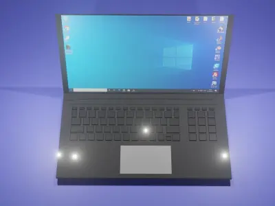 Low poly Laptop microsoft windows Low-poly 3D model