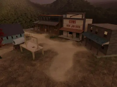 Western Village  3D model