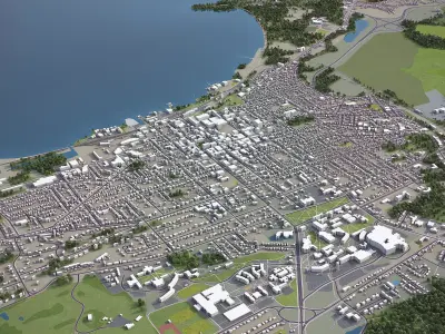 Burlington Airport Low-poly 3D model