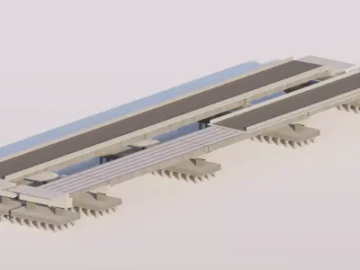 Bridge Construction 3D Model - Detailed Look into Infrastructure 3D model buy