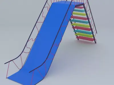 Childrens Slide model Low-poly 3D model