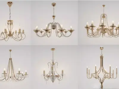 crystal chandelier 3D model