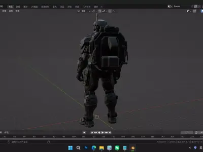 futuristic concept sci-fi design  soldier 3D model purchase