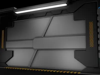 Sci Fi Door Low-poly 3D model
