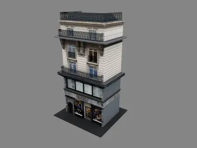 Typical Parisian Apartment 3d Building 01 3D model