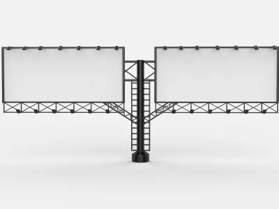 outdoor advertising billboard 03 3D model