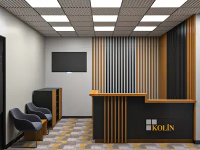 Office Design  Low-poly 3D model