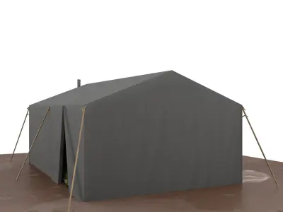 Tent City Part 002 Low-poly 3D model
