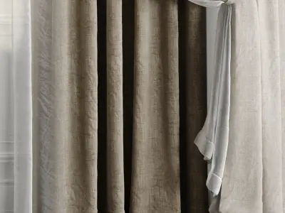 Curtain Set 502C 3D model