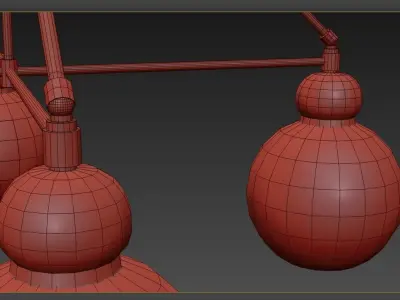 Monumental Modern Italian Chandelier 3D model