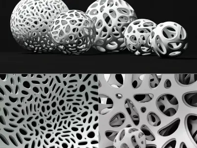 Bionics cage sphere 3D model