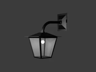 Wall-mounted outdoor light 3D model