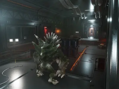 Alien D 2 Low-poly 3D model