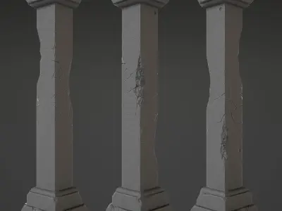 Column - 3rd Low-poly 3D model